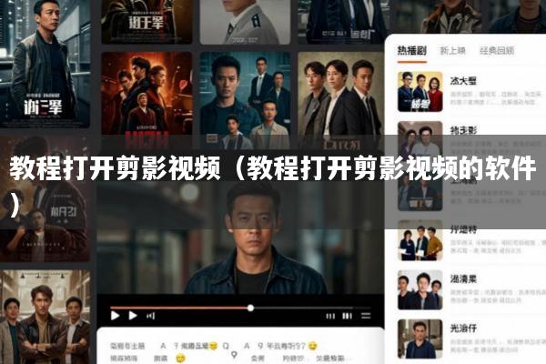 教程打开剪影视频(教程打开剪影视频的软件)