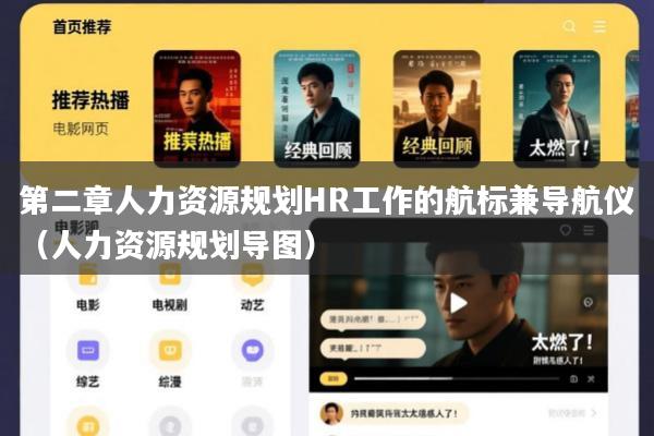 第二章人力资源规划HR工作的航标兼导航仪(人力资源规划导图)